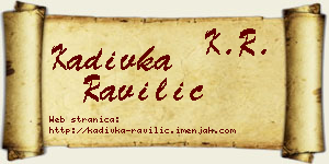Kadivka Ravilić vizit kartica